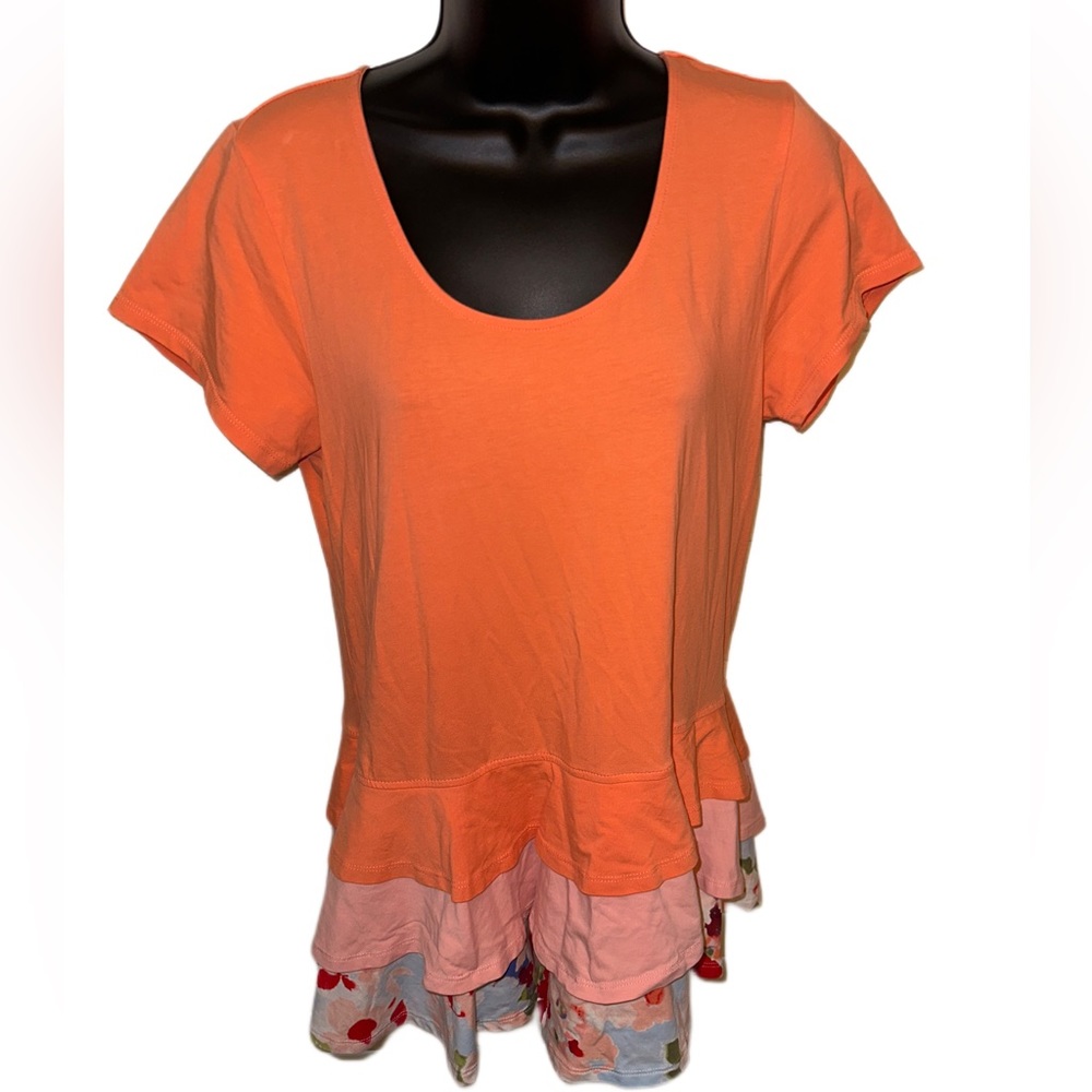 Matilda Jane Peplum Coral Weekend Frill Floral Top